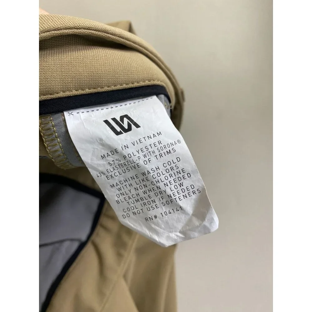 VRST Men Brown‎ Golf Athletic Pants size 34x34 Polyester Blend performance Chino